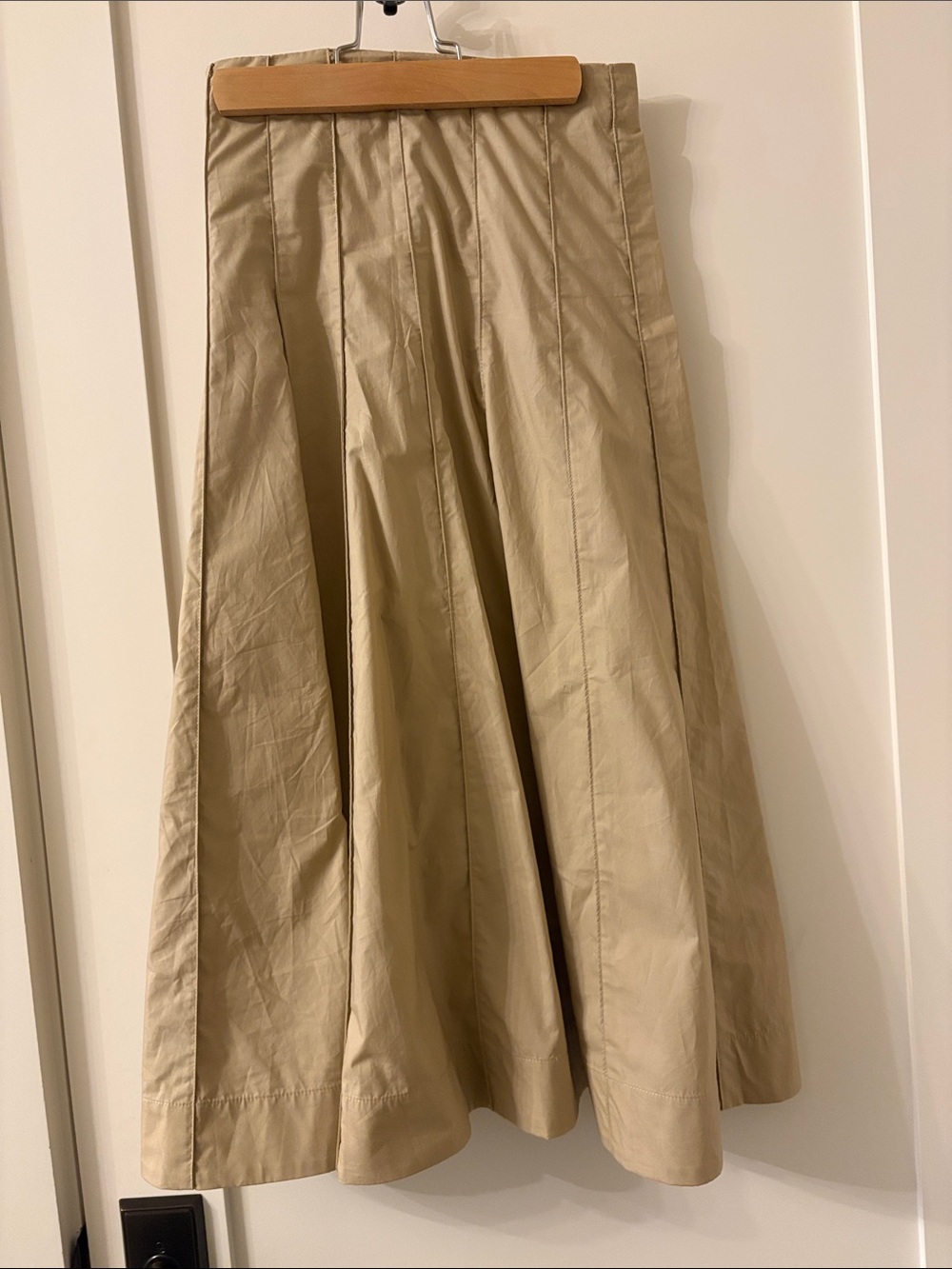 H&M Beige Maxi A-Line Skirt
